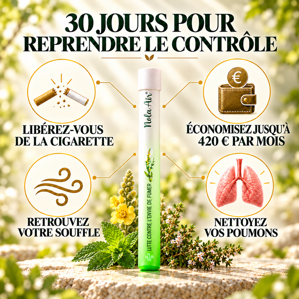Nola Air™ — Gardez le geste. Devenez enfin non-fumeur. Nolarop